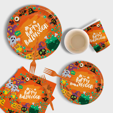 HalloweenPaperCupDinnerPlateDisposableTableware-Veeddydropshipping-8