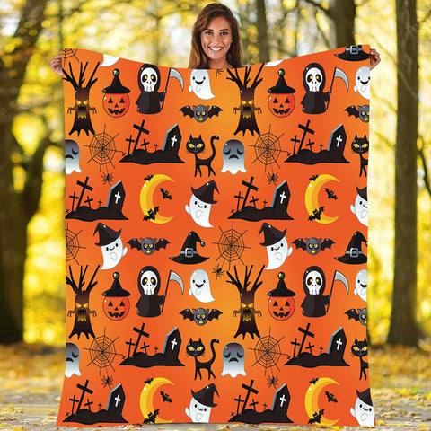 HalloweenPartyDecorationFlannelSpookyBlanketSofaCoverBlanket-Veeddydropshipping-1