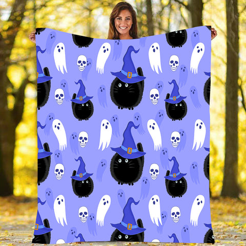 HalloweenPartyDecorationFlannelSpookyBlanketSofaCoverBlanket-Veeddydropshipping-2