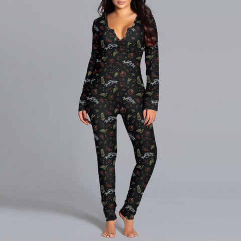 HalloweenPrintedLongSleeveHomePajamasOnesies-Veeddydropshipping-12