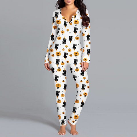 HalloweenPrintedLongSleeveHomePajamasOnesies-Veeddydropshipping-15