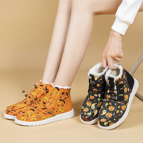 HalloweenPumpkinHeadNon-slipOutsoleLooseCottonShoes-Veeddydropshipping-1