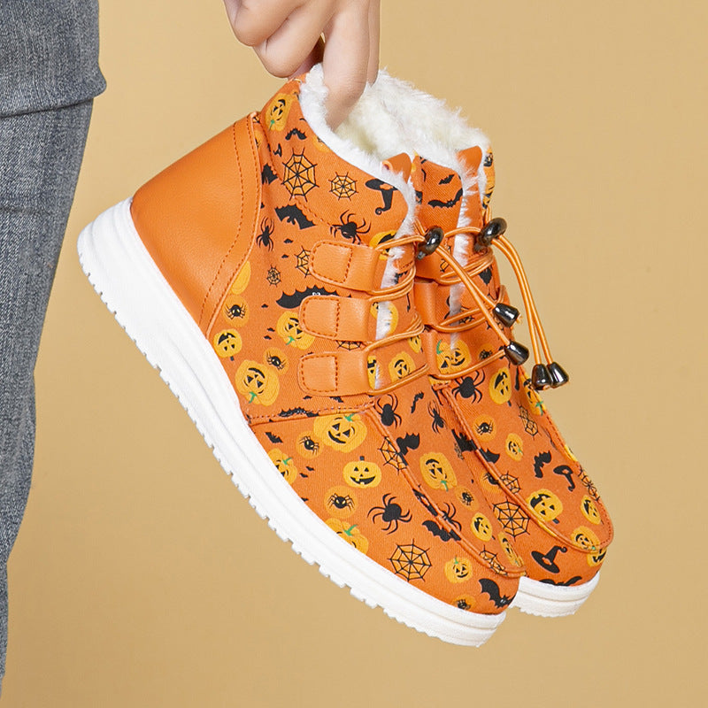 HalloweenPumpkinHeadNon-slipOutsoleLooseCottonShoes-Veeddydropshipping-4