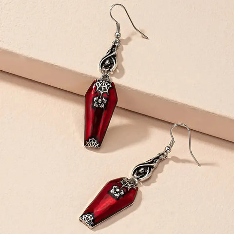 HalloweenRedBatSpiderVintageJewelleryEarrings-Veeddydropshipping-1