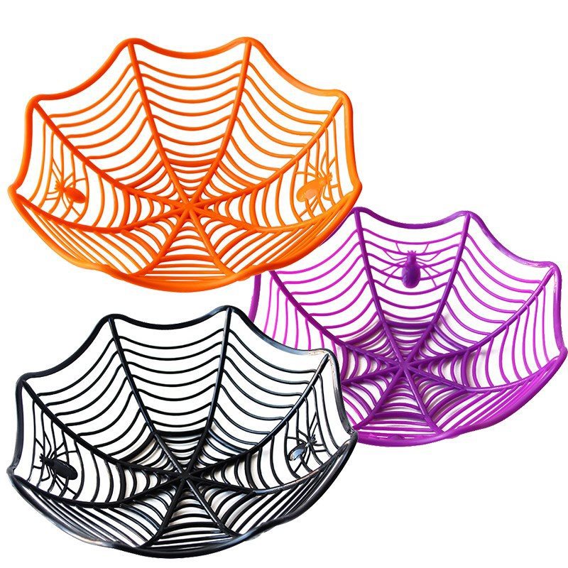 HalloweenSpiderWebCandyBowlDecorationFruitPlate-Veeddydropshipping-1
