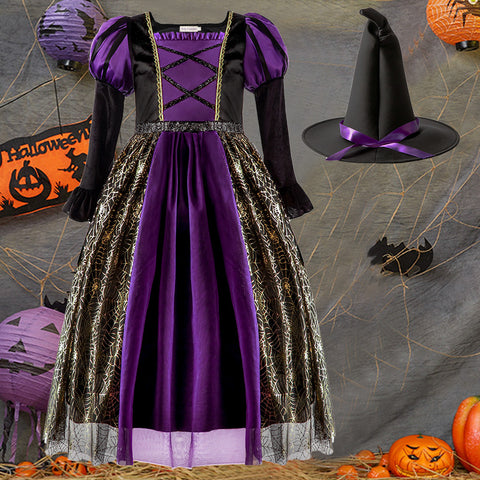 HalloweenSpiderWitchKidsPartyPerformanceCostume-Veeddydropshipping-1