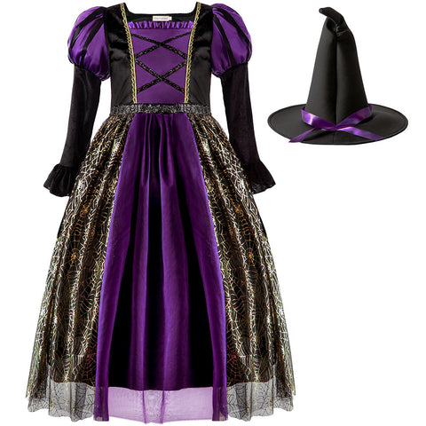 HalloweenSpiderWitchKidsPartyPerformanceCostume-Veeddydropshipping-4