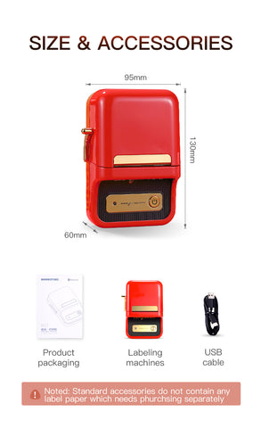 B21 Portable Multifunctional Label Printer Wireless Bluetooth Label Machine-Veeddydropshipping