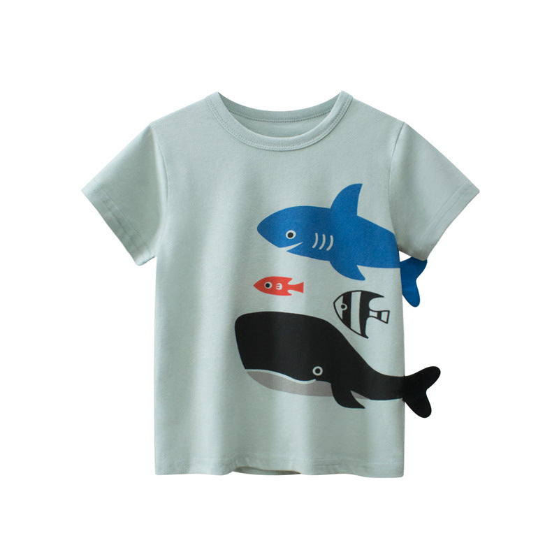 Kids T-Shirt Tops Children Boys Clothing Baby Clothes-Veeddydropshipping-01