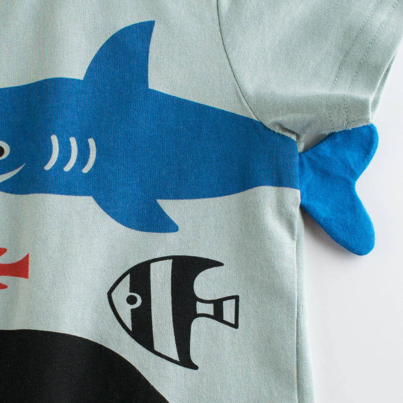 Kids T-Shirt Tops Children Boys Clothing Baby Clothes-Veeddydropshipping-03