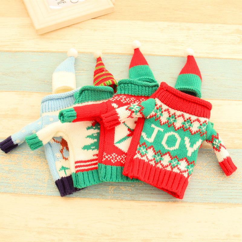    KnittedChristmasBottleSetSweaterRedWineBottleSet-Veeddydropshipping-2