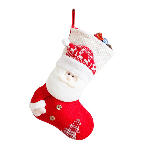 Knitted Christmas Stocking Dress Up Candy Bag Gift Bag-Veeddydropshipping