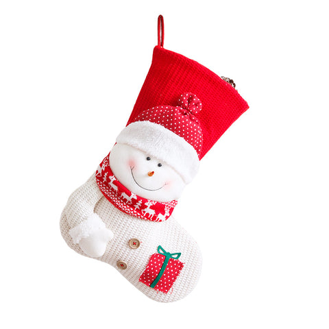 Knitted Christmas Stocking Dress Up Candy Bag Gift Bag-Veeddydropshipping