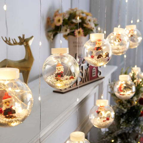       LEDChristmasWishingBallCurtainLightsSnowmanChristmasWindow-Veeddydropshipping-3