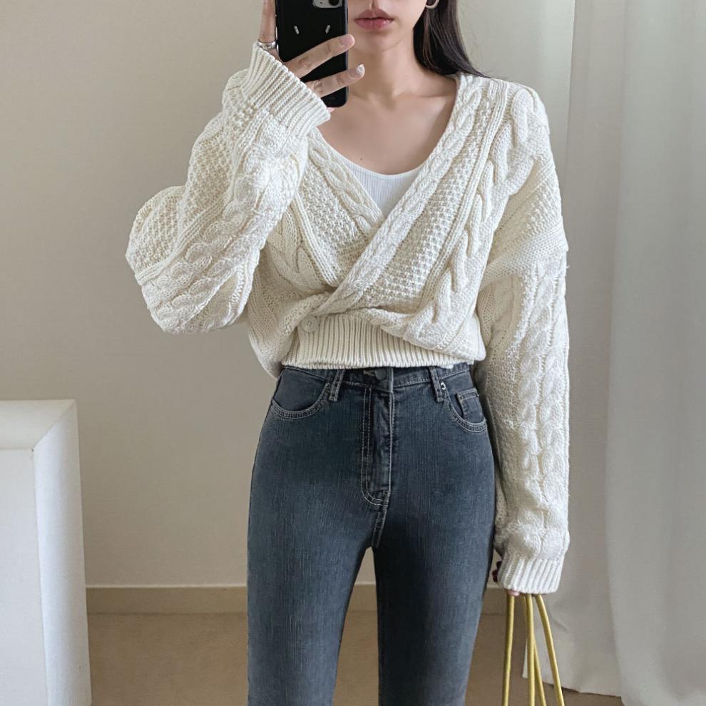LeisureOneGrainSlantedCollarHempFlowerLongSleeves-Veeddydropshipping-5