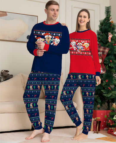       LongSleeveCartoonPrintedChristmasParent-ChildSetLoungewear-Veeddydropshipping-2
