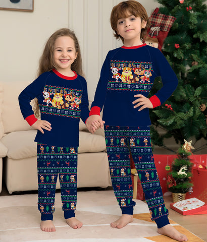       LongSleeveCartoonPrintedChristmasParent-ChildSetLoungewear-Veeddydropshipping-7