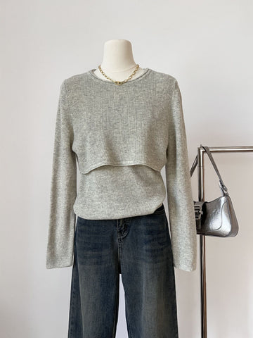 LongSleeveStraplessCasualCamisoleTopTwoPieceSet-Veeddydropshipping-7