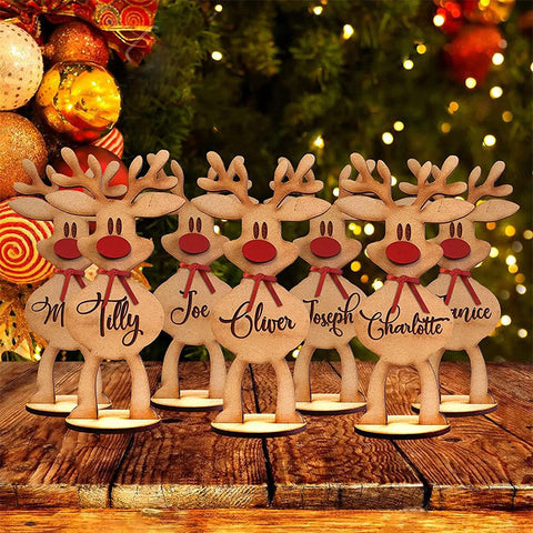    MooseFamilyDiyNameOrnamentFreestandingReindeerChristmasDecorationKeepsake-Veeddydropshipping-1