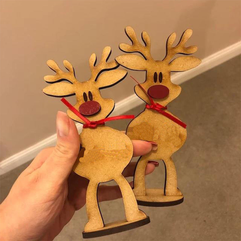    MooseFamilyDiyNameOrnamentFreestandingReindeerChristmasDecorationKeepsake-Veeddydropshipping-2