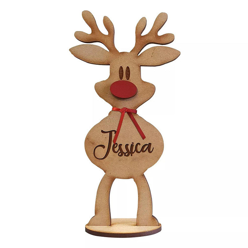    MooseFamilyDiyNameOrnamentFreestandingReindeerChristmasDecorationKeepsake-Veeddydropshipping-4