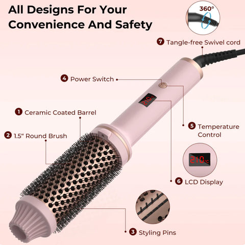 Multifunctional Hair Curler Straight Comb Thermal Brush-Veeddydropshipping