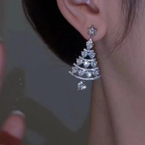    NewChristmasTreeEarringsFemale925SilverNeedleHighFeeling-Veeddydropshipping-3