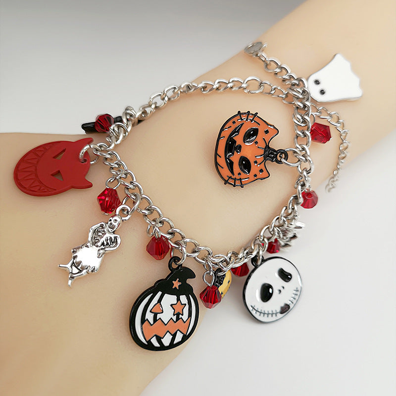 NicheWomenPersonalisedCreativePumpkinSkullBracelet-Veeddydropshipping-3