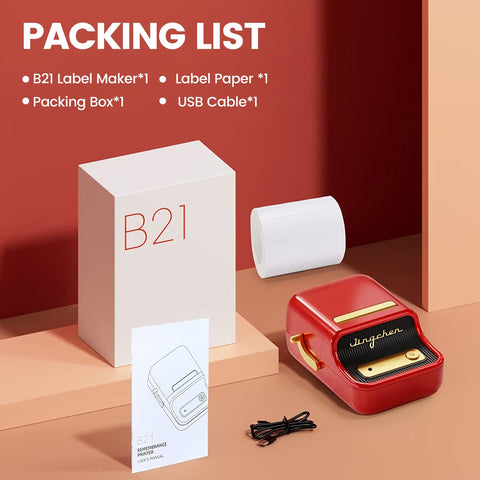 B21 Portable Multifunctional Label Printer Wireless Bluetooth Label Machine-Veeddydropshipping