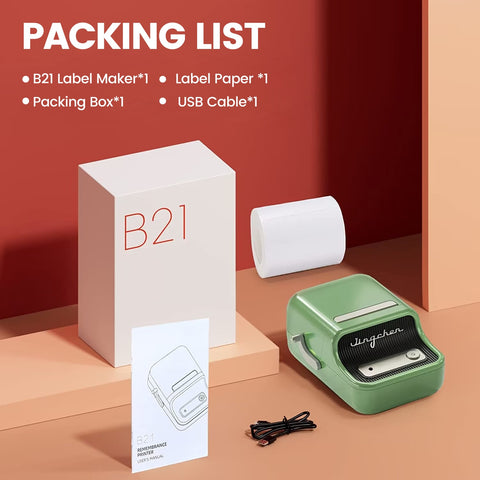 B21 Portable Multifunctional Label Printer Wireless Bluetooth Label Machine-Veeddydropshipping