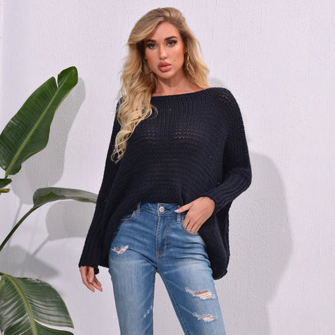 OneWordNeckBatShirtHollowSweaterWomen-Veeddydropshipping-3