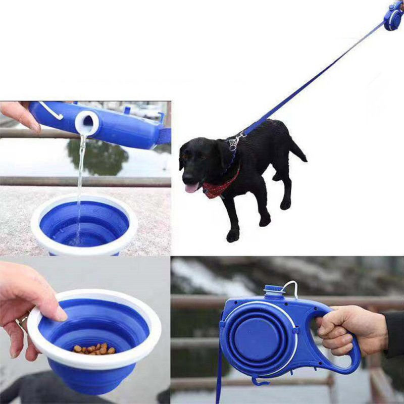 Outdoor Portable 2 in 1 Dog Leash Traction Rope With Water Bottle-Veeddydropshipping-02