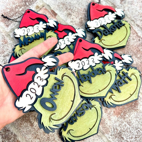    PersonalisedChristmasGrinchNameDecorationsChristmasDecorations-Veeddydropshipping-3
