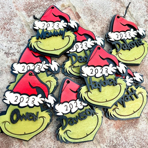 PersonalisedChristmasGrinchNameDecorationsChristmasDecorations-Veeddydropshipping-4