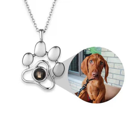       PersonalizedCustomizedPetPhotoDogPawNecklacePendant-Veeddydropshipping-1