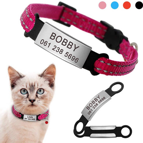 Pet Dog Cat Tag Collar Bell Brand Pet Nameplate-Veeddydropshipping