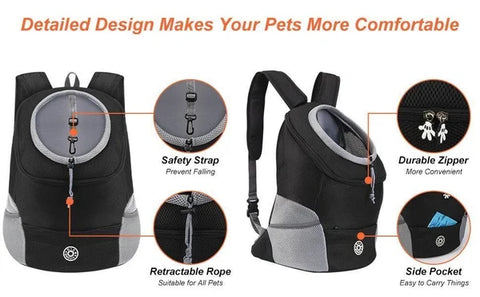 Pet Shoulder Bag Cat Dog Portable Chest Backpack -Veeddydropshipping-02