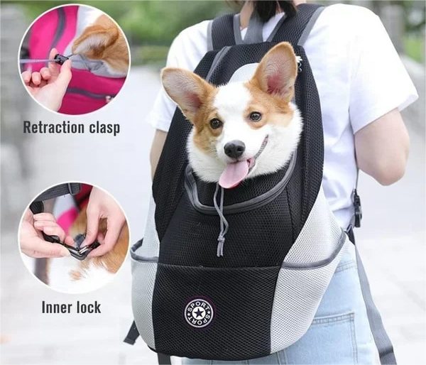 Pet Shoulder Bag Cat Dog Portable Chest Backpack -Veeddydropshipping-05
