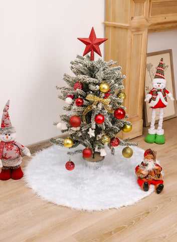    PlainWhitePlushChristmasTreeSkirtDecorativeBaseTreeSkirt-Veeddydropshipping-5