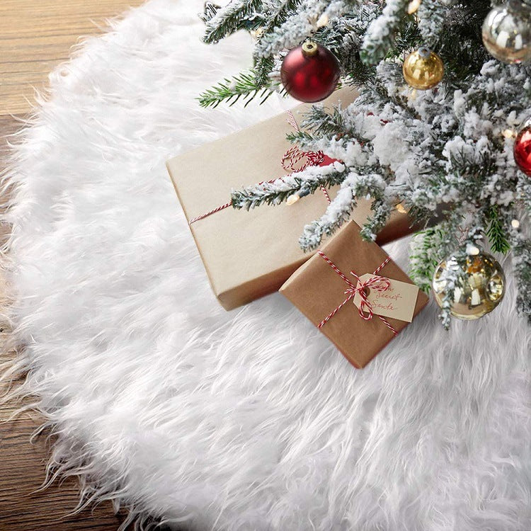    PlainWhitePlushChristmasTreeSkirtDecorativeBaseTreeSkirt-Veeddydropshipping-6