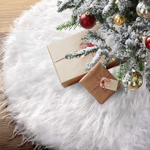    PlainWhitePlushChristmasTreeSkirtDecorativeBaseTreeSkirt-Veeddydropshipping-6