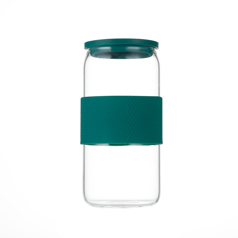 Pull Can Shape Glass Cup With Lid Straw Camping-veeddydropshipping-4