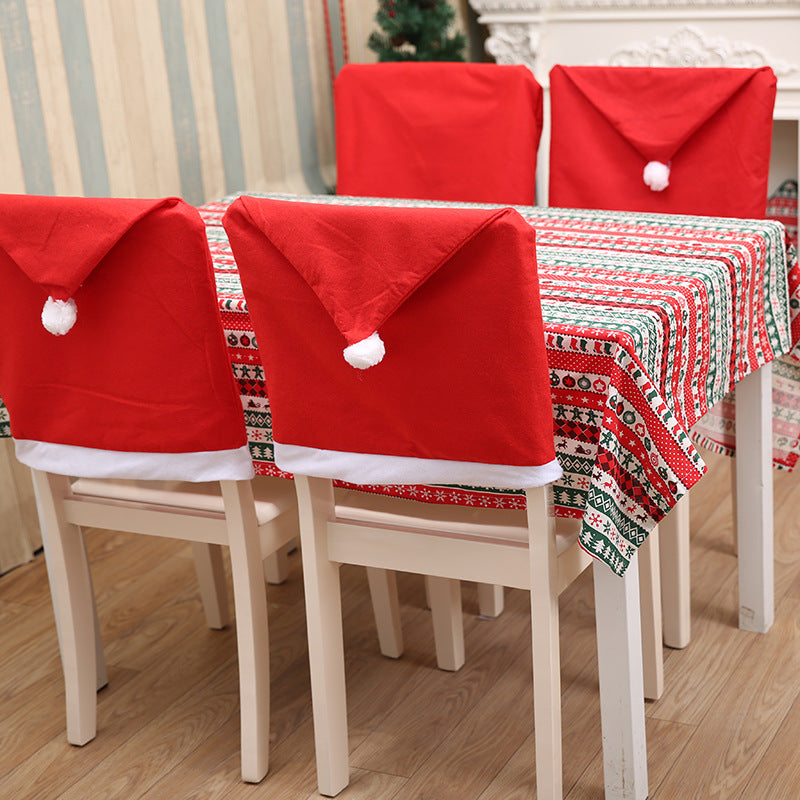    RedChristmasChairCoversChristmasTableDecorationSantaHat-Veeddydropshipping-4