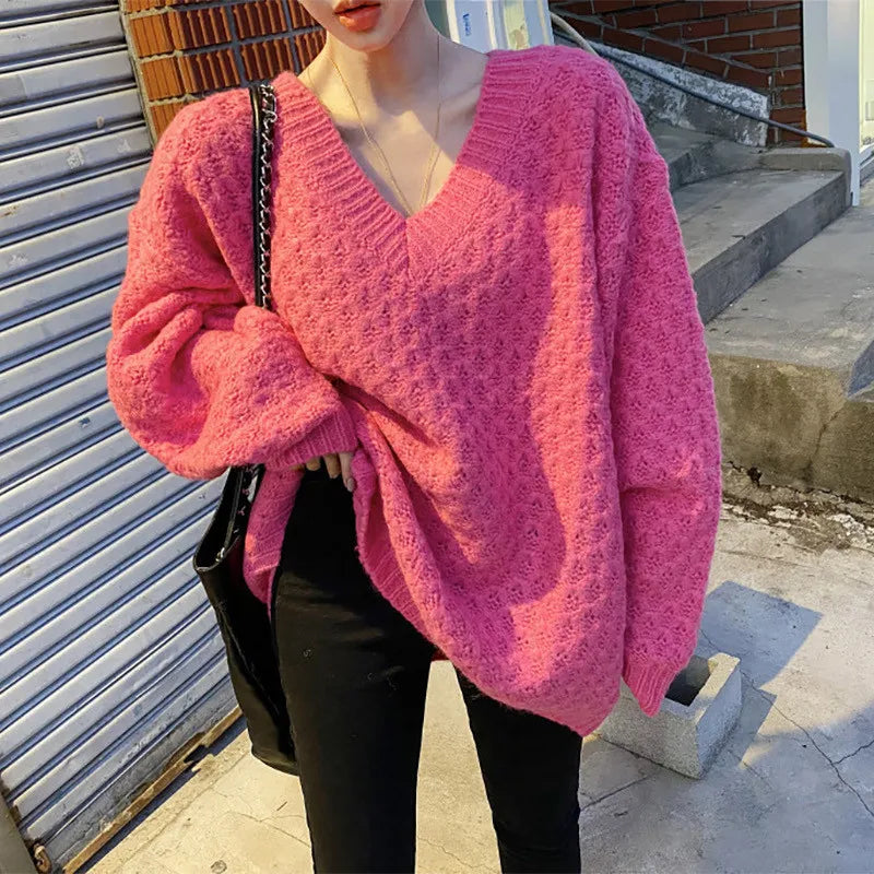 RetroSlouchyLooseLongSleeveKnittedPulloverSweater-Veeddydropshipping-4