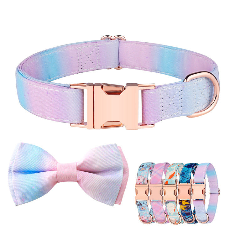       RoseGoldInsertBuckleEngravablePetBowCollar-Veeddydropshipping-2