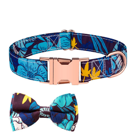       RoseGoldInsertBuckleEngravablePetBowCollar-Veeddydropshipping-6