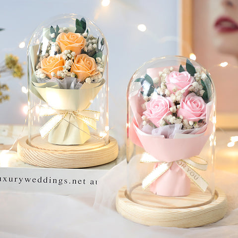RoseSoapFlowerBouquetGlassCoverChristmasGift-Veeddydropshipping-1