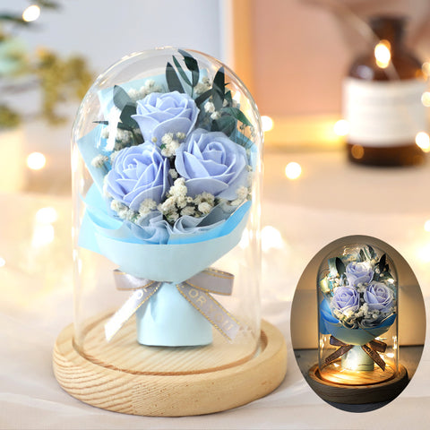       RoseSoapFlowerBouquetGlassCoverChristmasGift-Veeddydropshipping-5