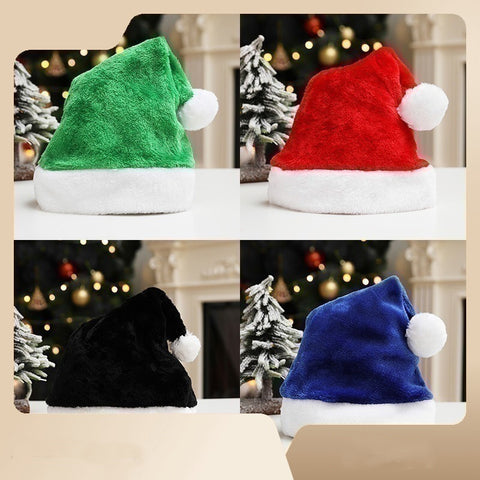     ShortPlushChristmasHatAdultHatNewSuperSoftChristmasHat-Veeddydropshipping-1