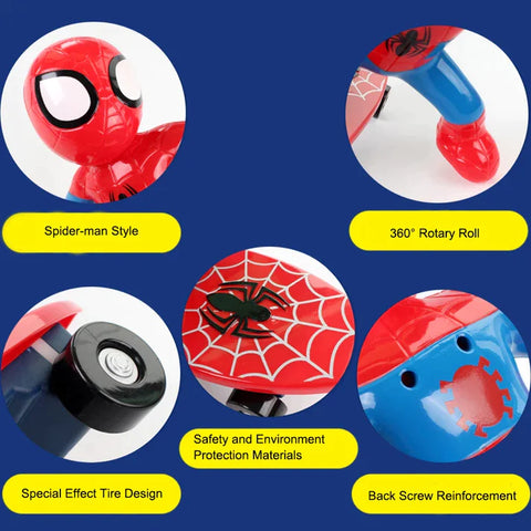 Spider-ManStunt360SpinTumbleElectricRCScooter-Veeddydropshipping-3